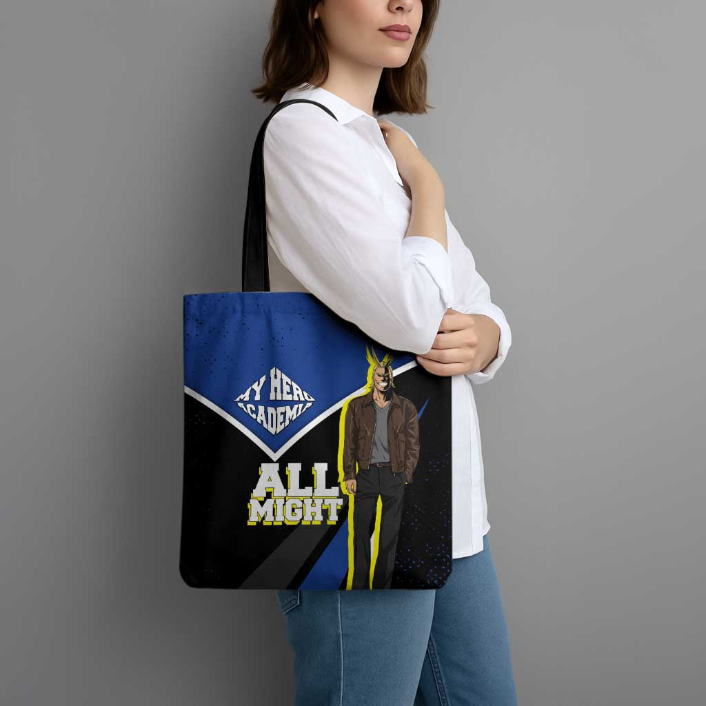 All Might My Hero Academia Tote Bag Anime Grunge Splatter Graphic Style