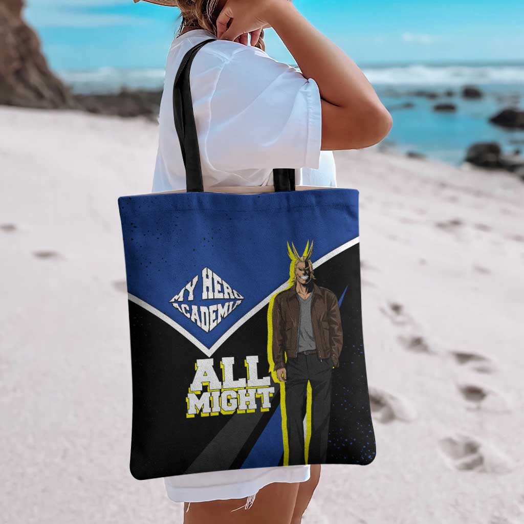 All Might My Hero Academia Tote Bag Anime Grunge Splatter Graphic Style