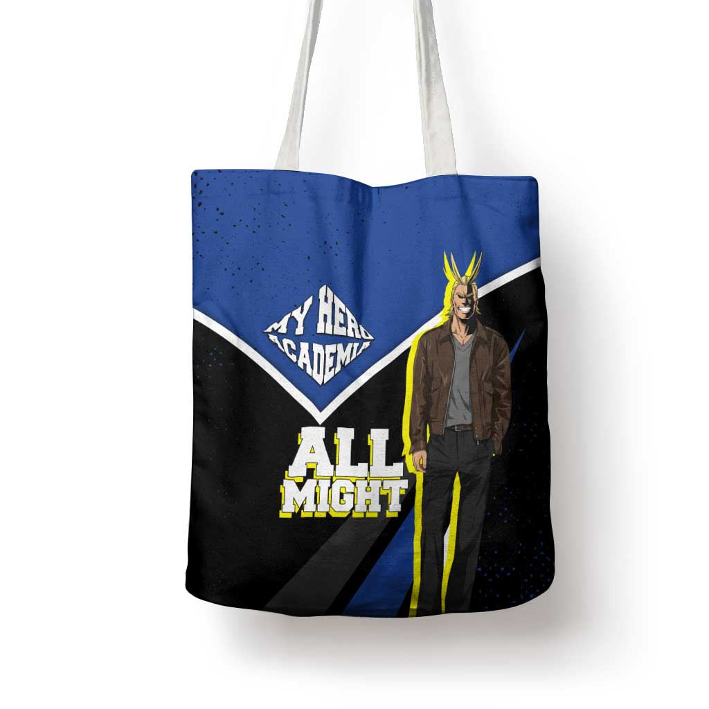 All Might My Hero Academia Tote Bag Anime Grunge Splatter Graphic Style