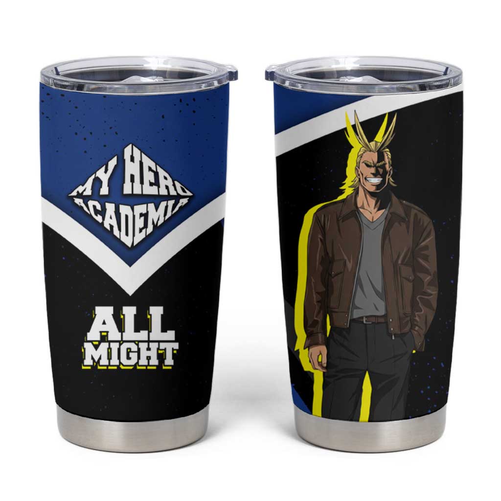 All Might My Hero Academia Tumbler Cup Anime Grunge Splatter Graphic Style