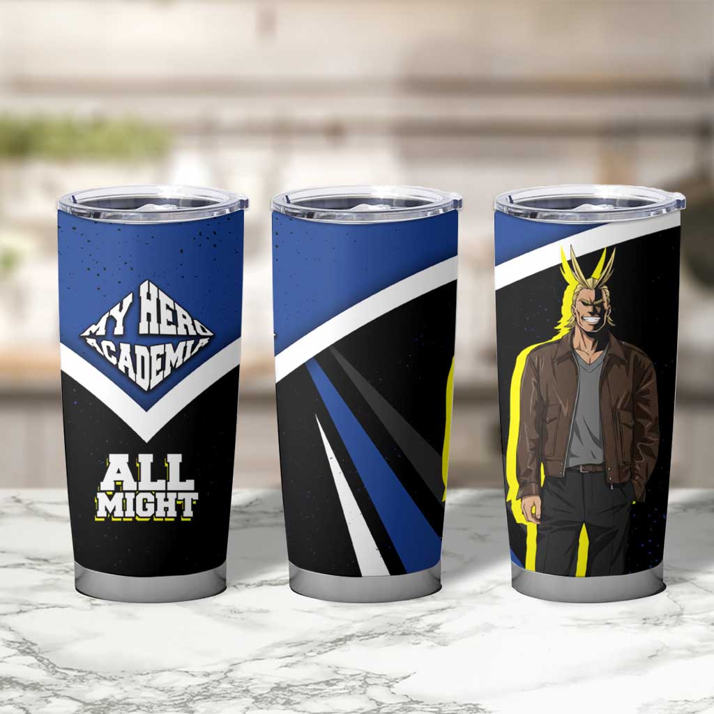 All Might My Hero Academia Tumbler Cup Anime Grunge Splatter Graphic Style