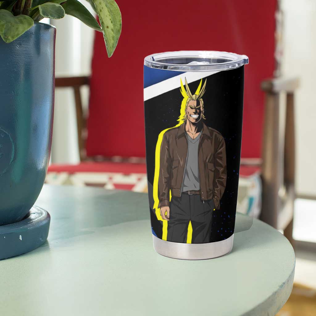 All Might My Hero Academia Tumbler Cup Anime Grunge Splatter Graphic Style