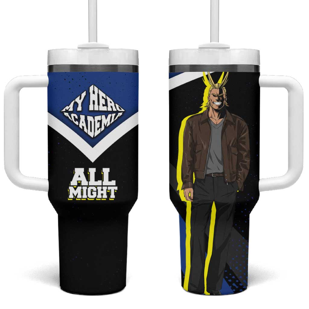 All Might My Hero Academia Tumbler With Handle Anime Grunge Splatter Graphic Style