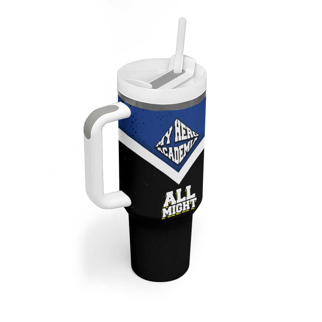 All Might My Hero Academia Tumbler With Handle Anime Grunge Splatter Graphic Style