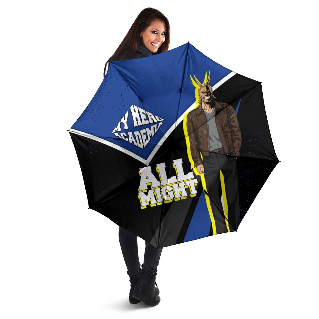All Might My Hero Academia Umbrella Anime Grunge Splatter Graphic Style