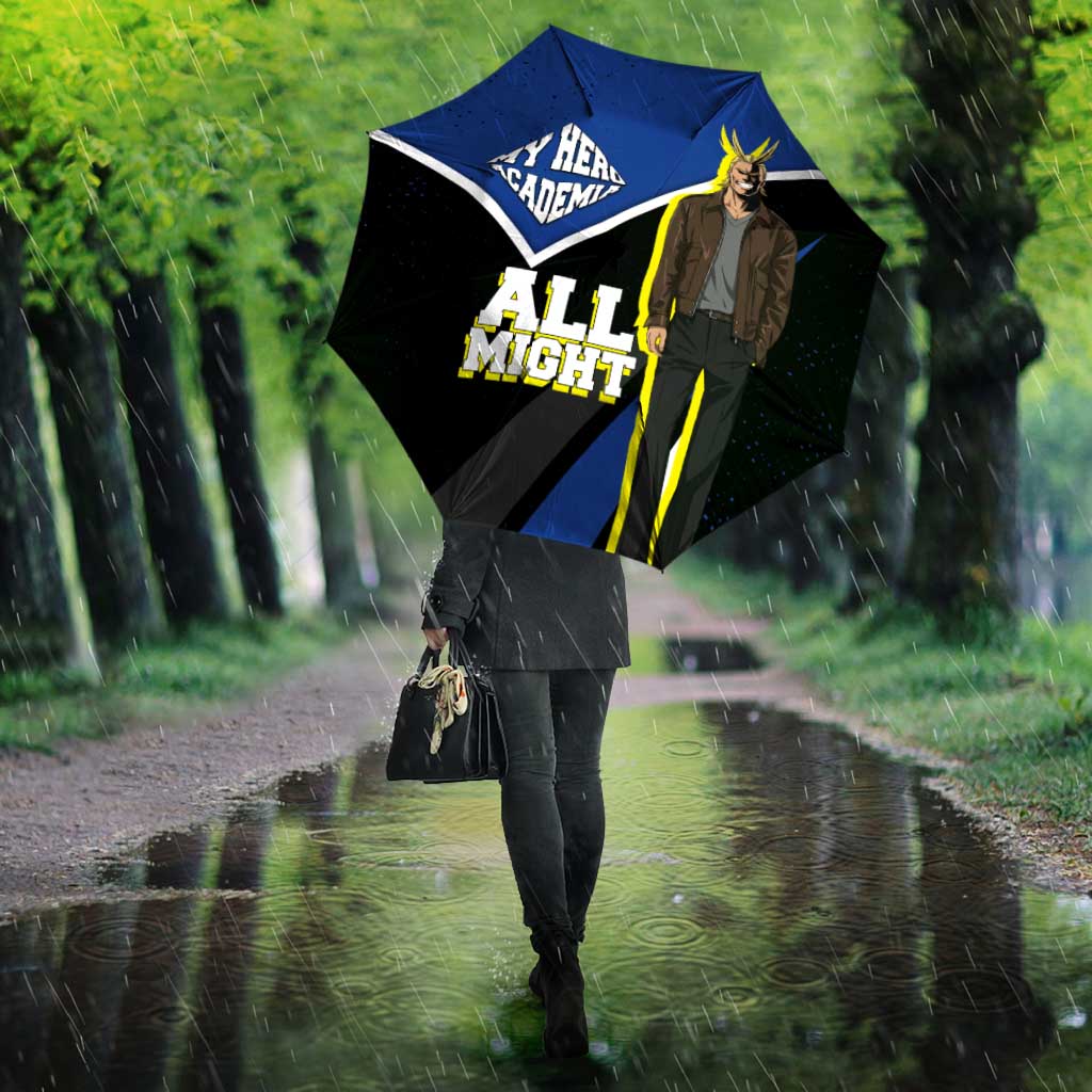 All Might My Hero Academia Umbrella Anime Grunge Splatter Graphic Style