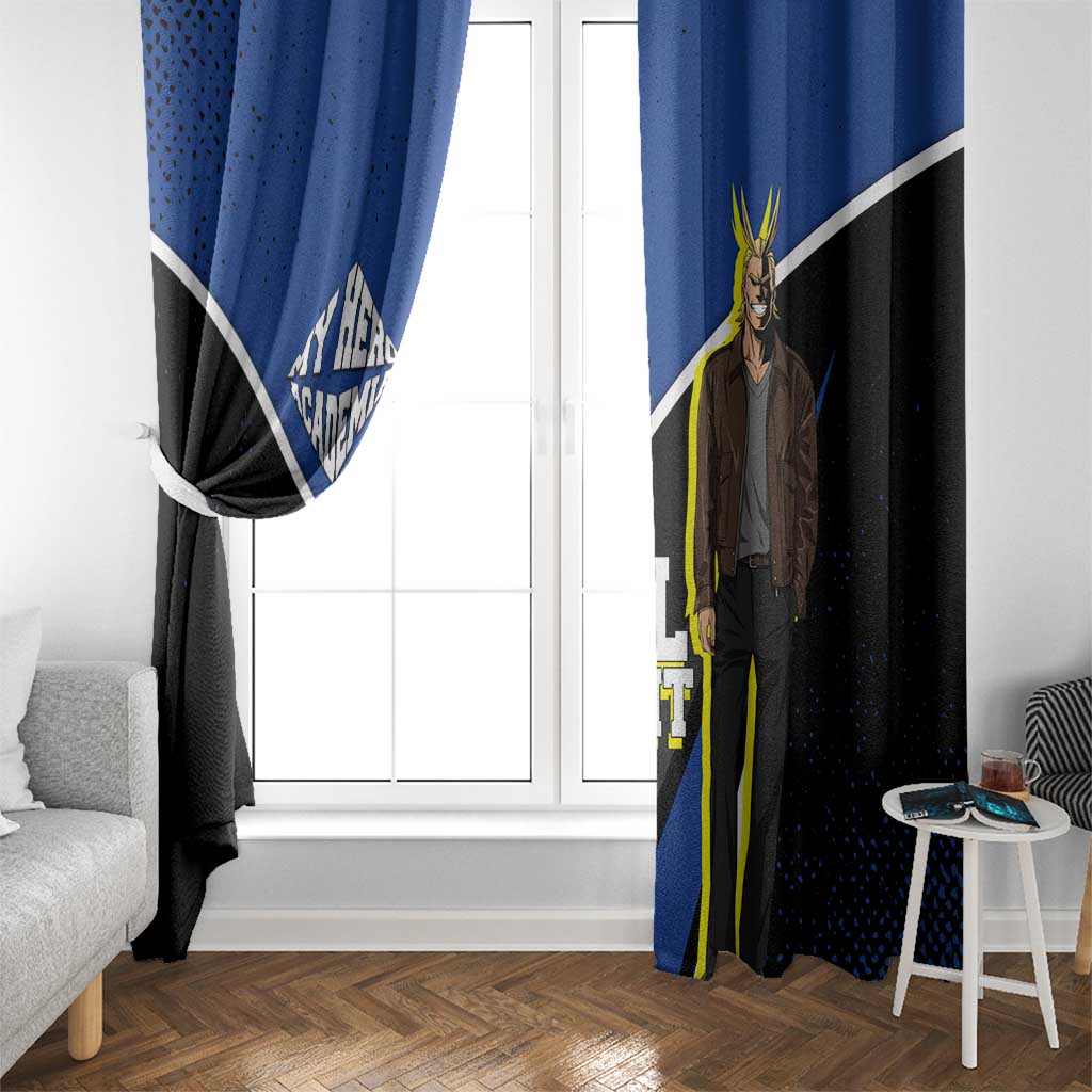 All Might My Hero Academia Window Curtain Anime Grunge Splatter Graphic Style