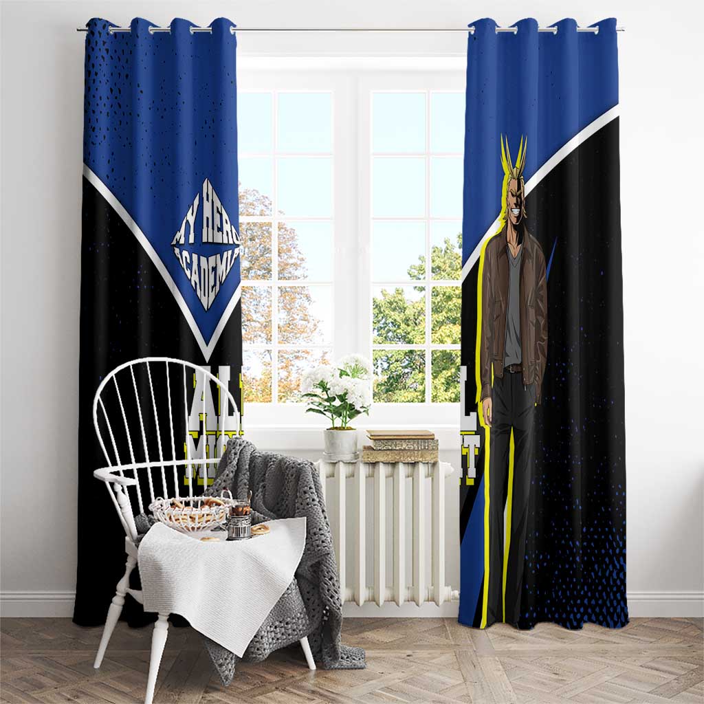All Might My Hero Academia Window Curtain Anime Grunge Splatter Graphic Style