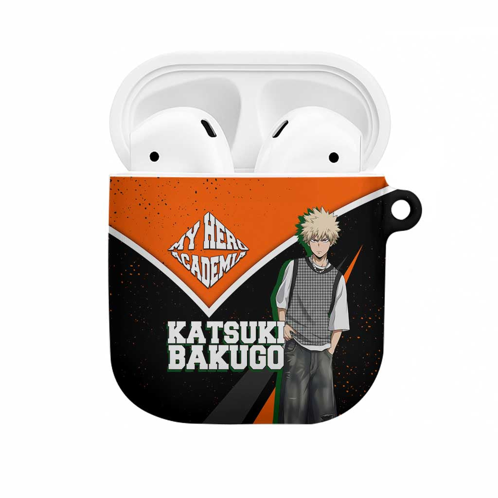 Katsuki Bakugo My Hero Academia AirPods Case Anime Grunge Splatter Graphic Style