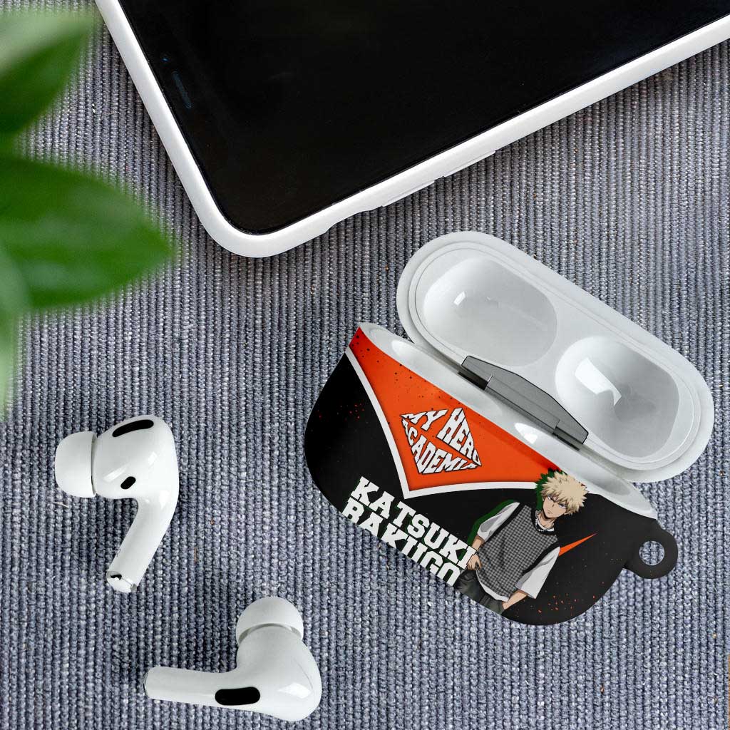 Katsuki Bakugo My Hero Academia AirPods Case Anime Grunge Splatter Graphic Style