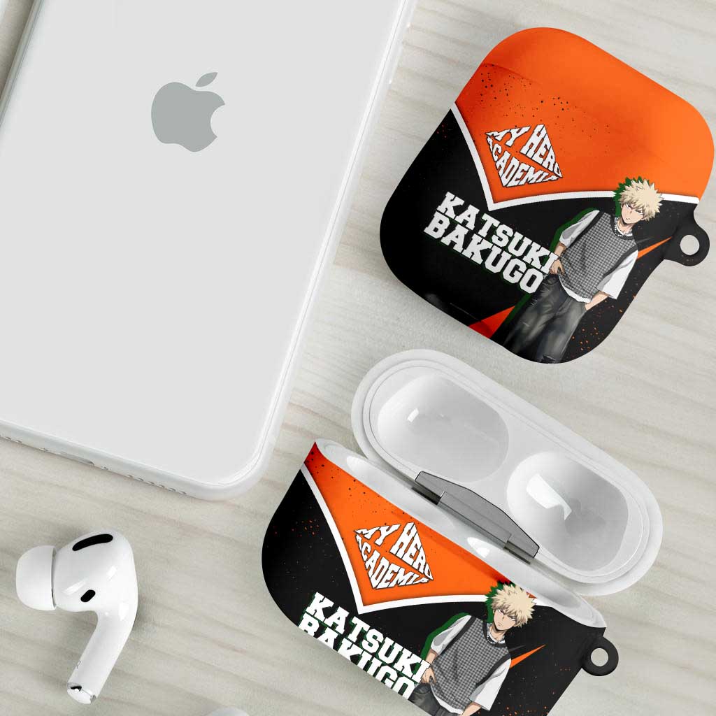 Katsuki Bakugo My Hero Academia AirPods Case Anime Grunge Splatter Graphic Style
