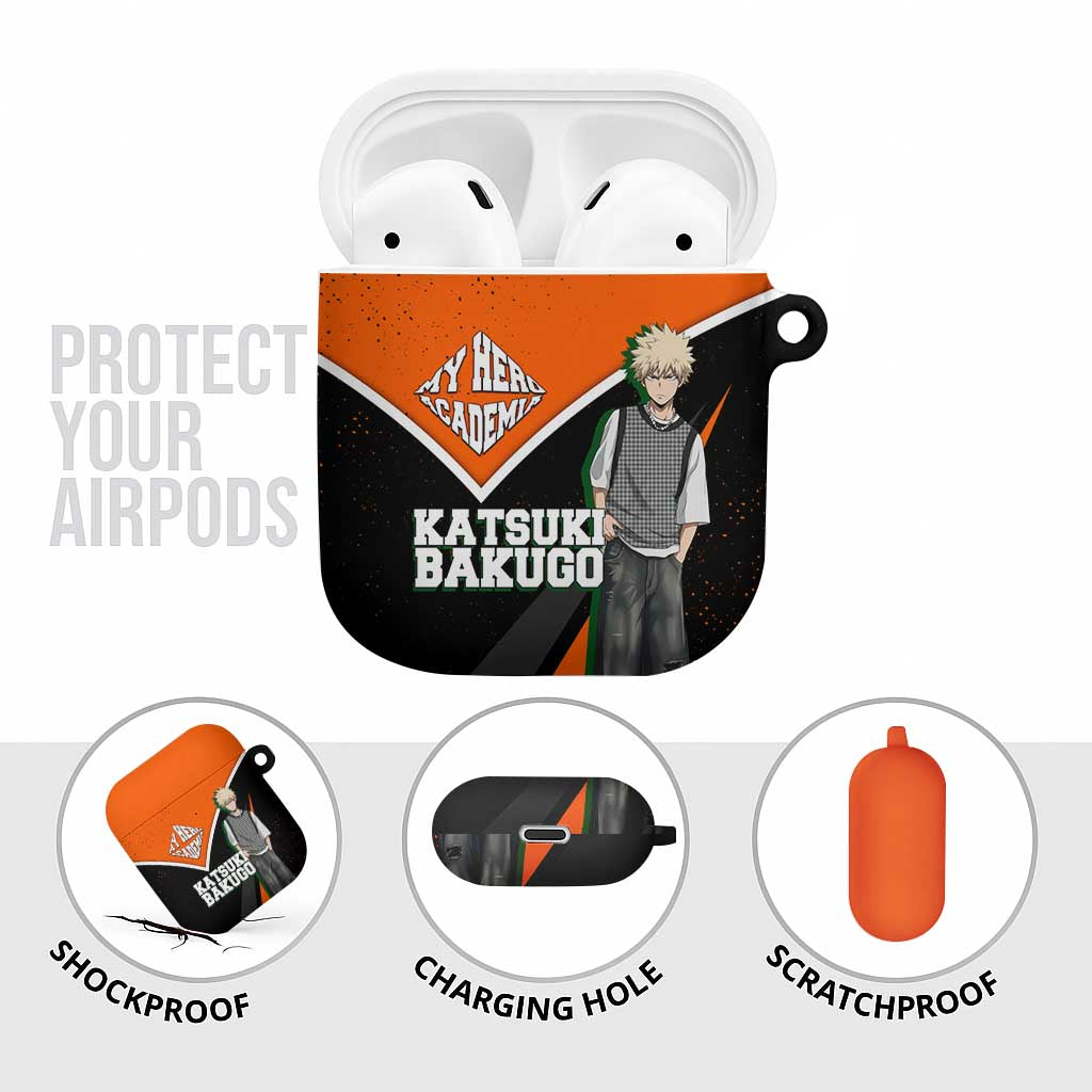 Katsuki Bakugo My Hero Academia AirPods Case Anime Grunge Splatter Graphic Style