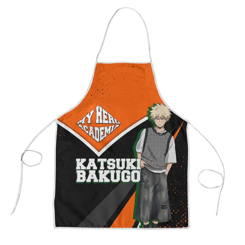 Katsuki Bakugo My Hero Academia Apron Anime Grunge Splatter Graphic Style