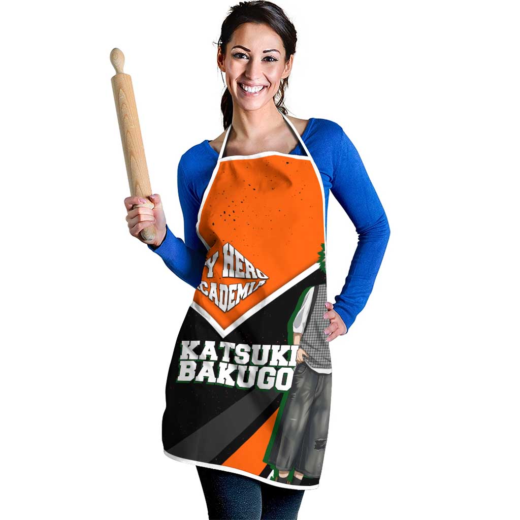 Katsuki Bakugo My Hero Academia Apron Anime Grunge Splatter Graphic Style
