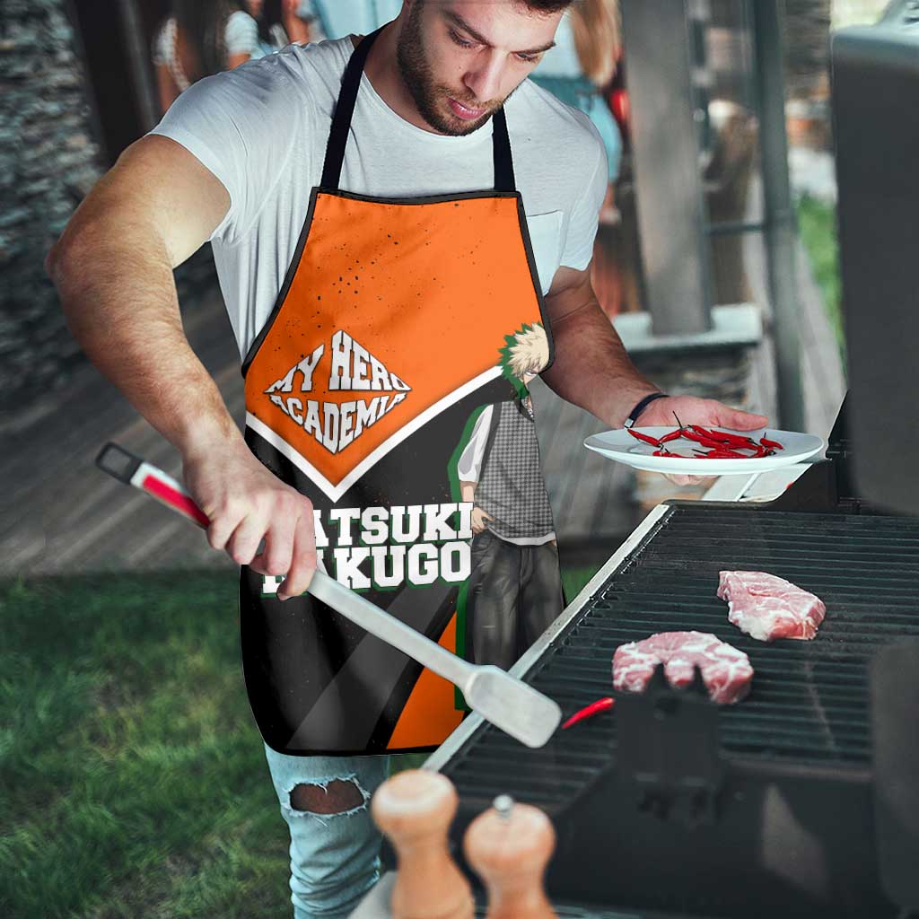 Katsuki Bakugo My Hero Academia Apron Anime Grunge Splatter Graphic Style