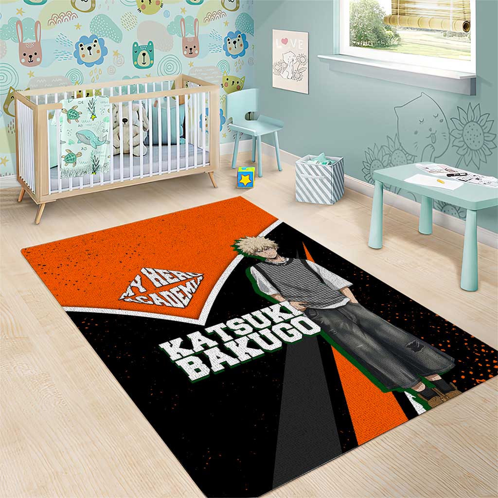 Katsuki Bakugo My Hero Academia Area Rug Anime Grunge Splatter Graphic Style