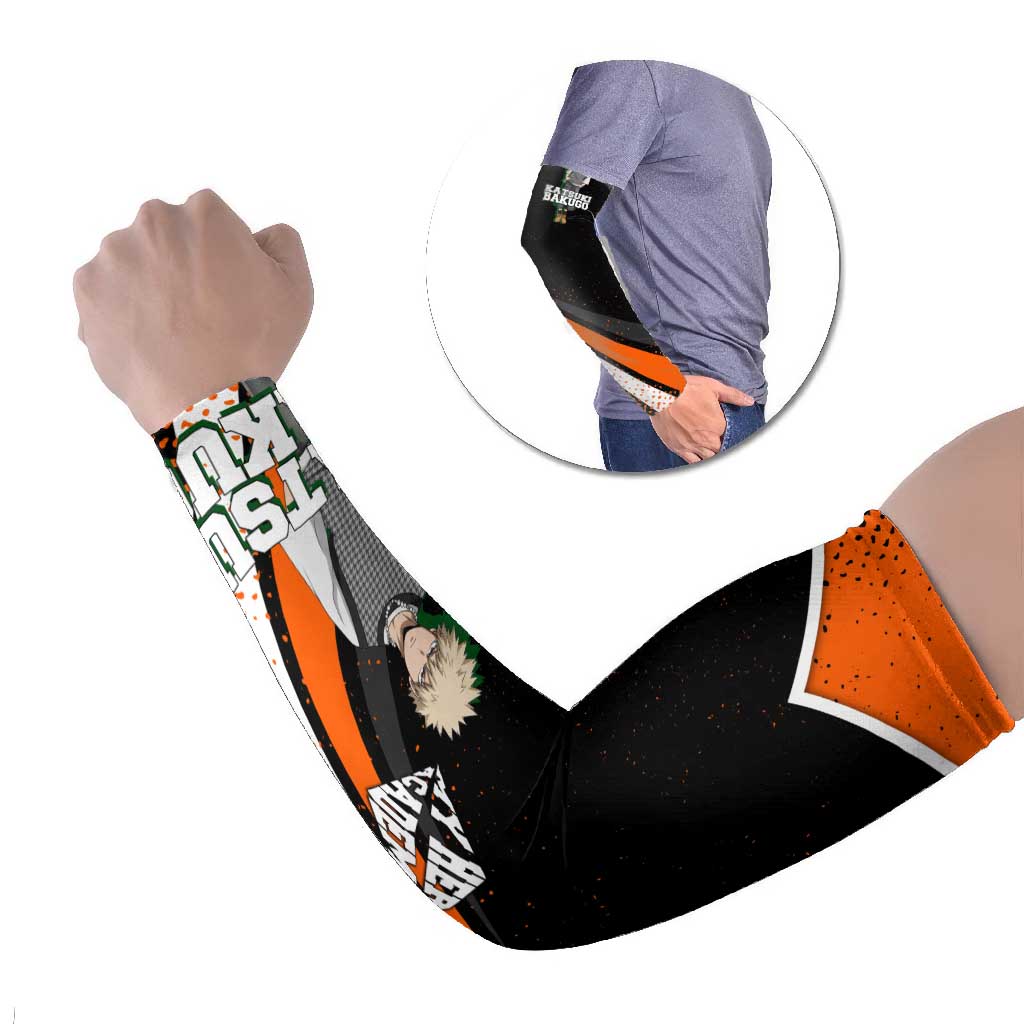 Katsuki Bakugo My Hero Academia Arm Sleeves Anime Grunge Splatter Graphic Style