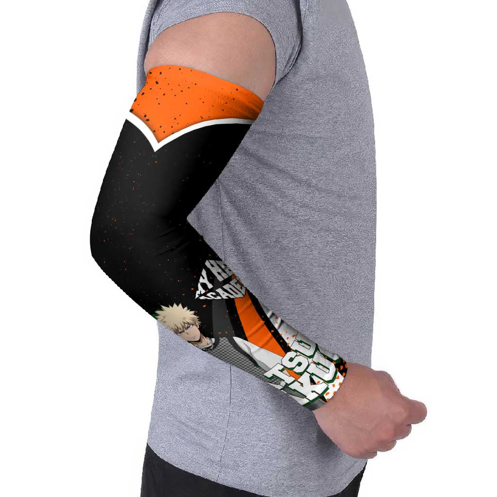 Katsuki Bakugo My Hero Academia Arm Sleeves Anime Grunge Splatter Graphic Style