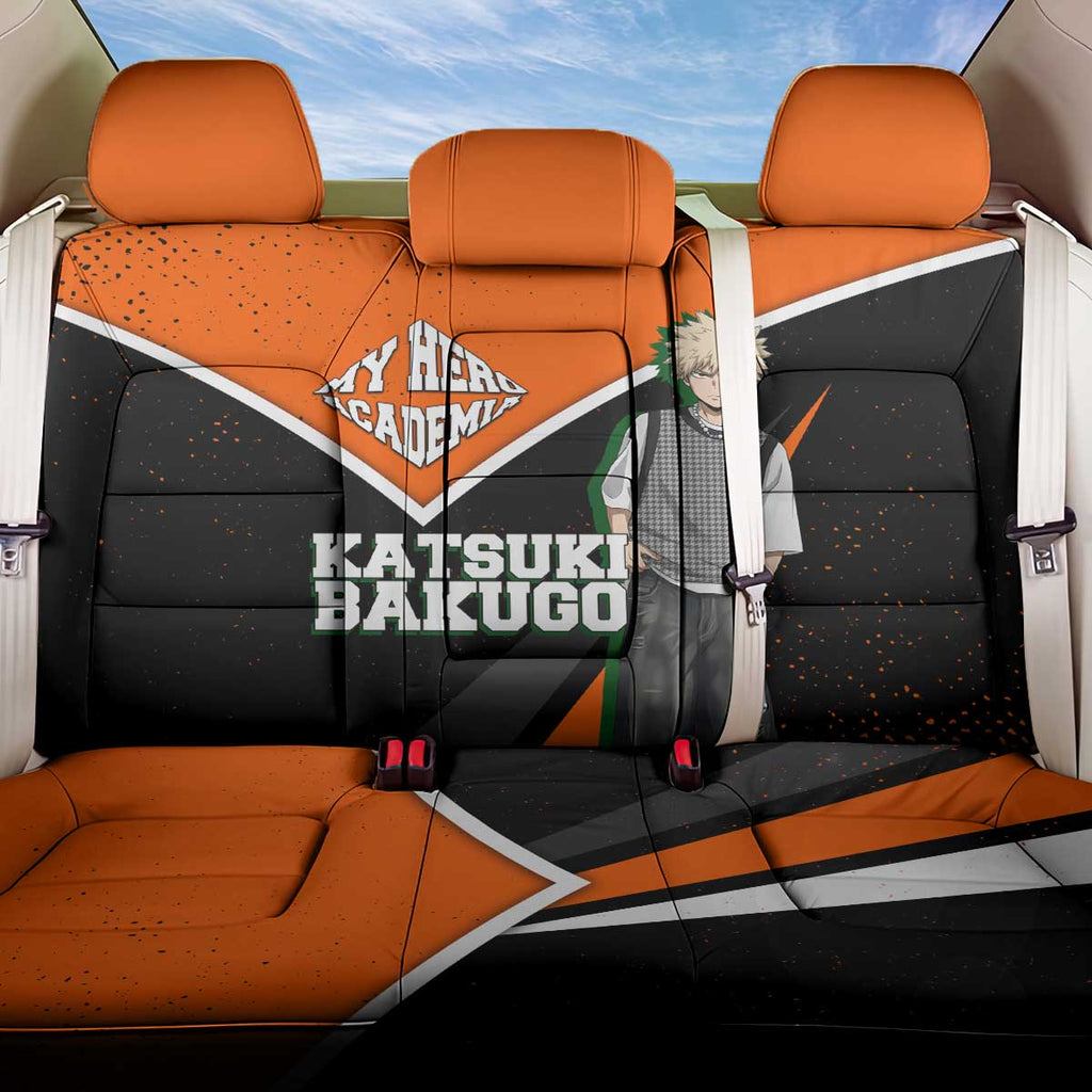 Katsuki Bakugo My Hero Academia Back Car Seat Cover Anime Grunge Splatter Graphic Style
