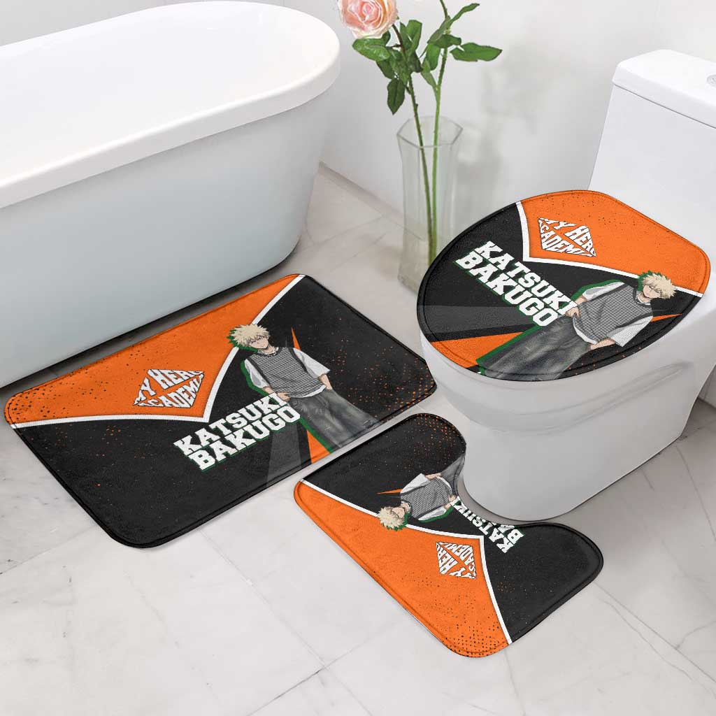 Katsuki Bakugo My Hero Academia Bathroom Set Anime Grunge Splatter Graphic Style