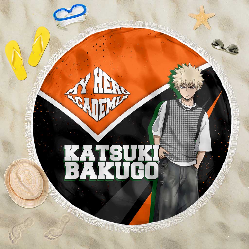 Katsuki Bakugo My Hero Academia Beach Blanket Anime Grunge Splatter Graphic Style