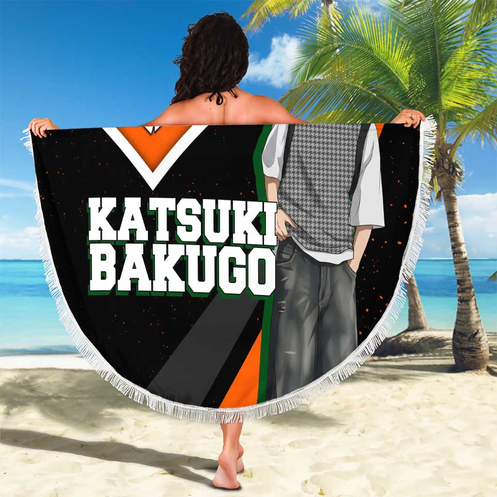 Katsuki Bakugo My Hero Academia Beach Blanket Anime Grunge Splatter Graphic Style