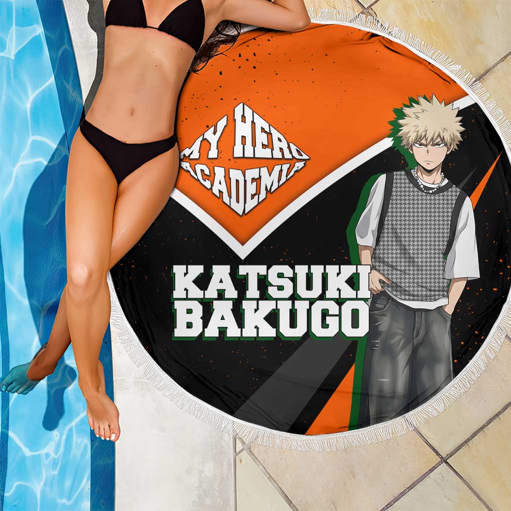 Katsuki Bakugo My Hero Academia Beach Blanket Anime Grunge Splatter Graphic Style