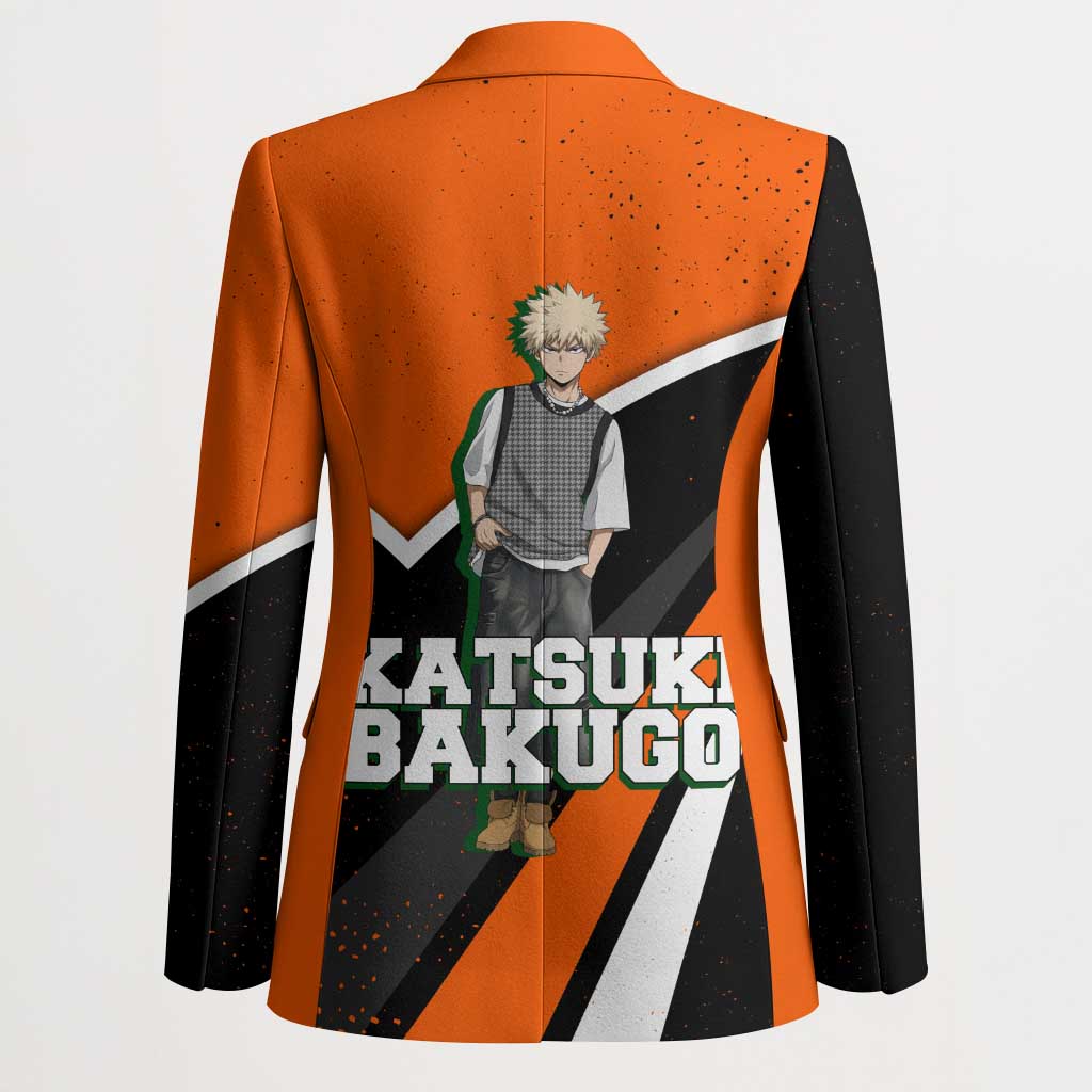 Katsuki Bakugo My Hero Academia Blazer Anime Grunge Splatter Graphic Style