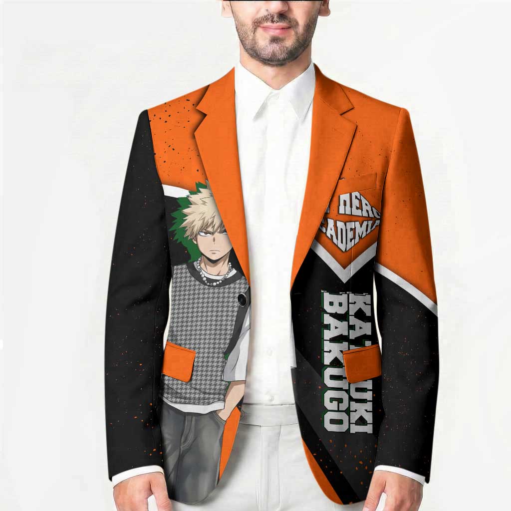 Katsuki Bakugo My Hero Academia Blazer Anime Grunge Splatter Graphic Style