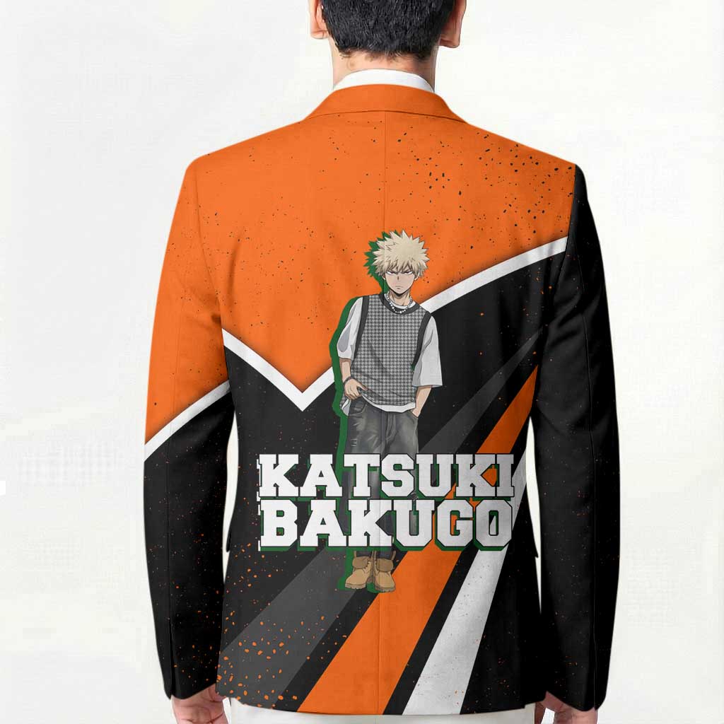 Katsuki Bakugo My Hero Academia Blazer Anime Grunge Splatter Graphic Style