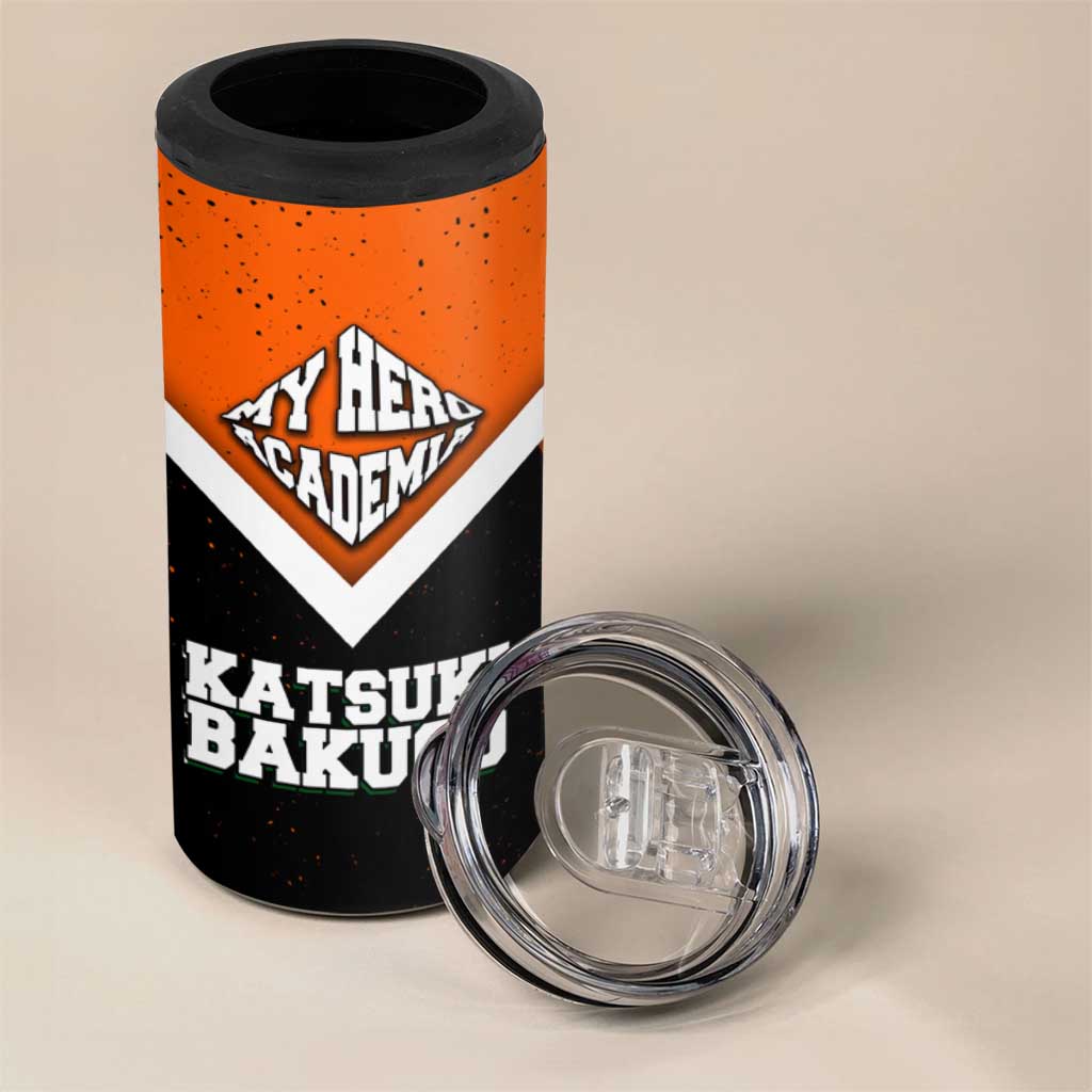 Katsuki Bakugo My Hero Academia 4 in 1 Can Cooler Tumbler Anime Grunge Splatter Graphic Style
