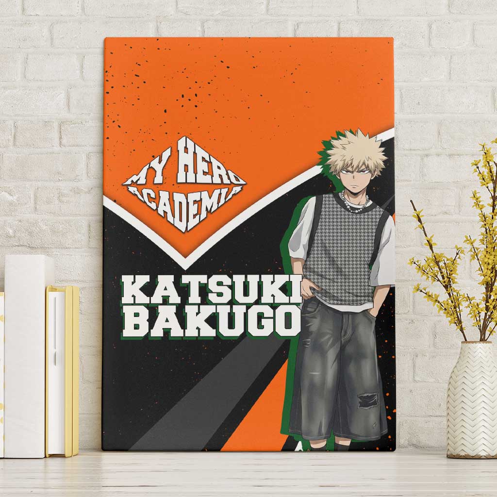 Katsuki Bakugo My Hero Academia Canvas Wall Art Anime Grunge Splatter Graphic Style