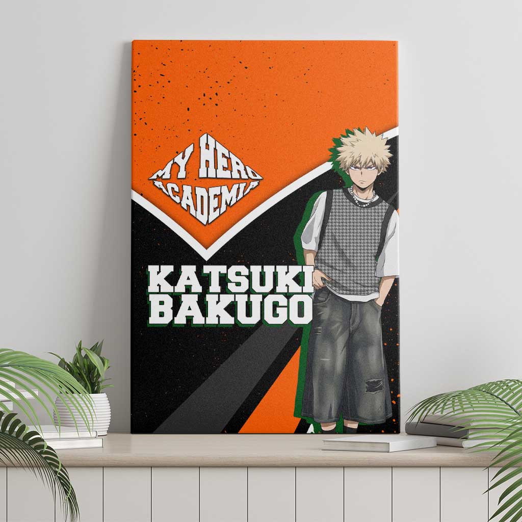 Katsuki Bakugo My Hero Academia Canvas Wall Art Anime Grunge Splatter Graphic Style
