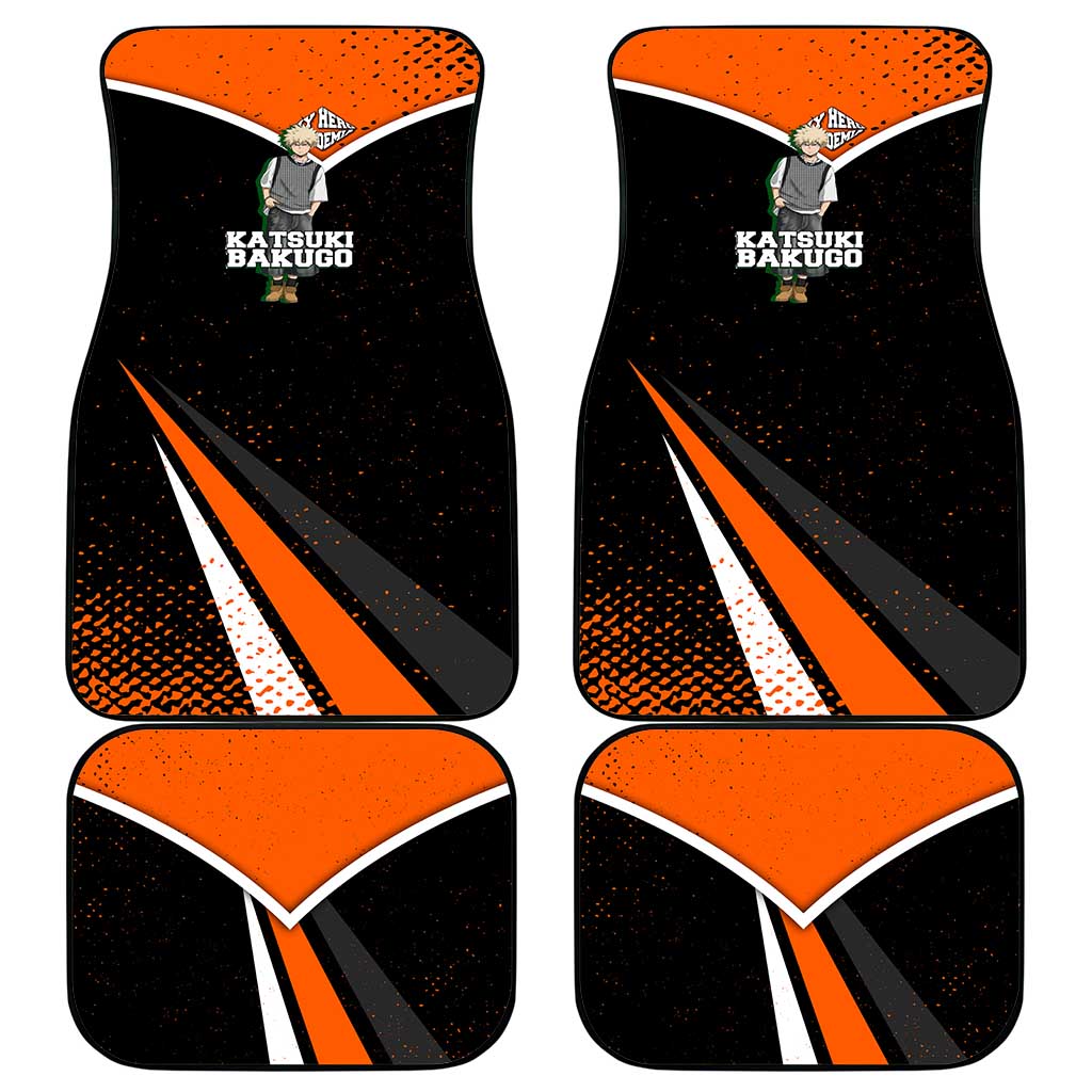 Katsuki Bakugo My Hero Academia Car Mats Anime Grunge Splatter Graphic Style