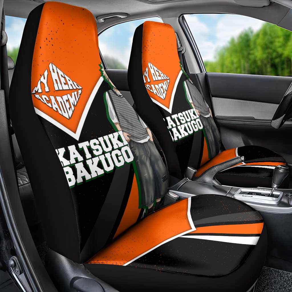 Katsuki Bakugo My Hero Academia Car Seat Cover Anime Grunge Splatter Graphic Style