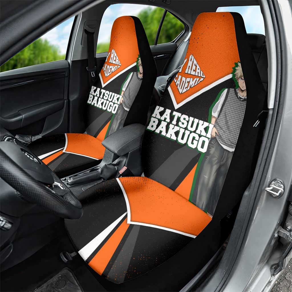 Katsuki Bakugo My Hero Academia Car Seat Cover Anime Grunge Splatter Graphic Style