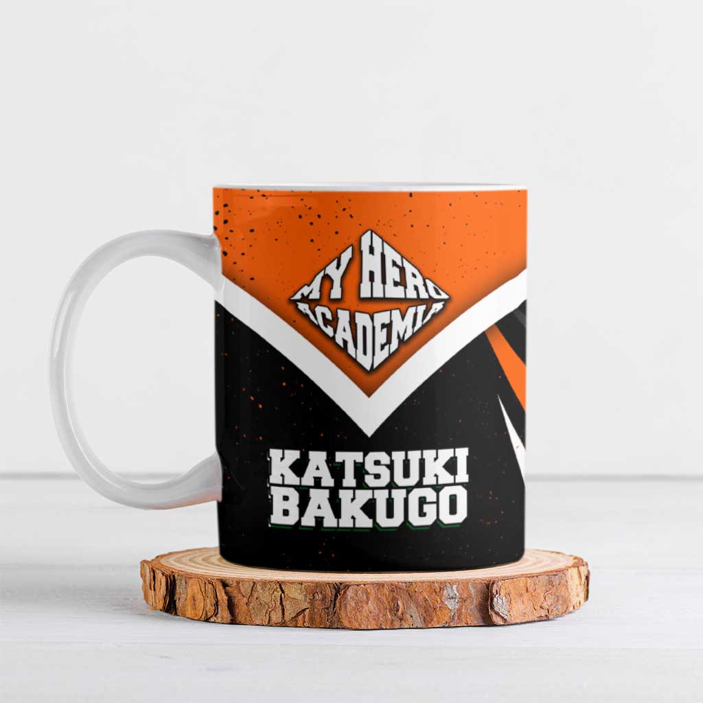 Katsuki Bakugo My Hero Academia Ceramic Mug Anime Grunge Splatter Graphic Style