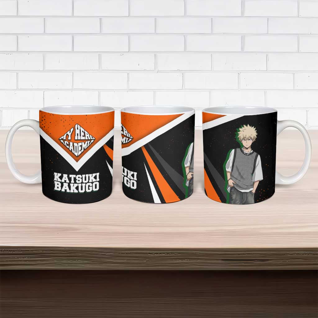 Katsuki Bakugo My Hero Academia Ceramic Mug Anime Grunge Splatter Graphic Style