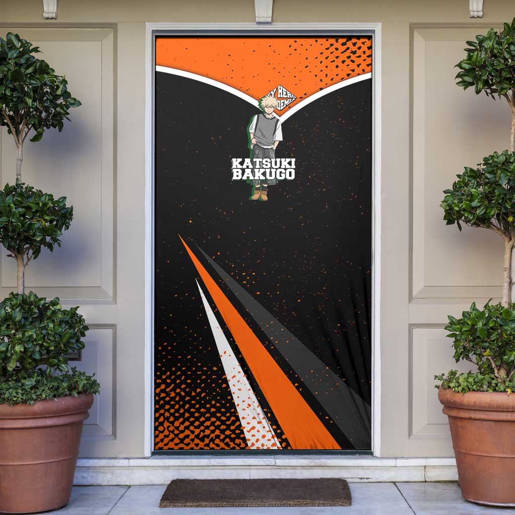Katsuki Bakugo My Hero Academia Door Cover Anime Grunge Splatter Graphic Style