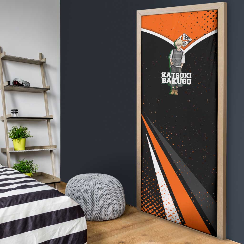 Katsuki Bakugo My Hero Academia Door Cover Anime Grunge Splatter Graphic Style