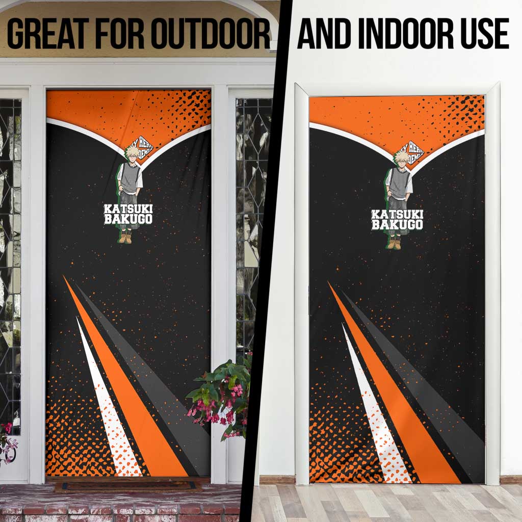 Katsuki Bakugo My Hero Academia Door Cover Anime Grunge Splatter Graphic Style