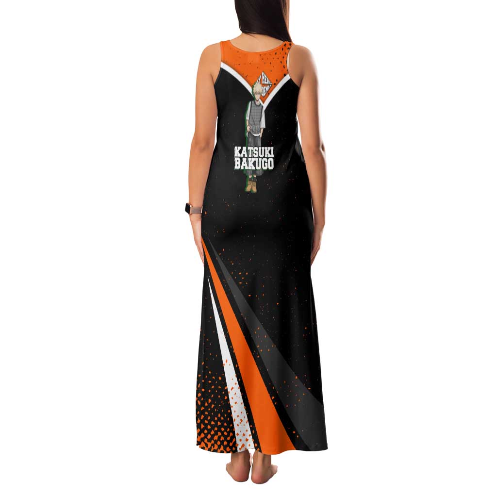 Katsuki Bakugo My Hero Academia Family Matching Tank Maxi Dress and Hawaiian Shirt Anime Grunge Splatter Graphic Style