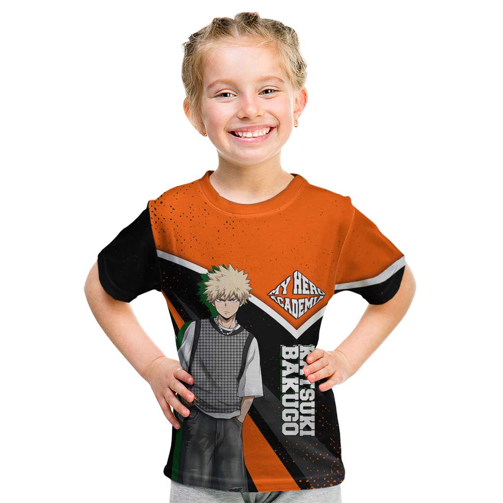 Katsuki Bakugo My Hero Academia Kid T Shirt Anime Grunge Splatter Graphic Style