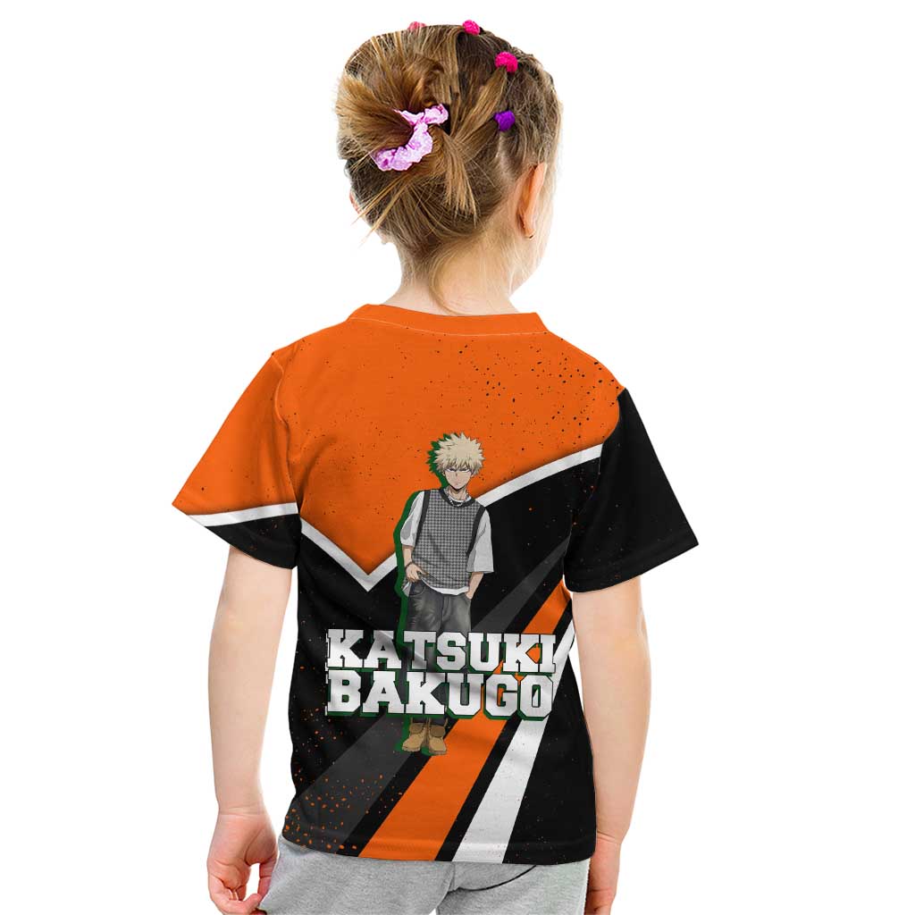 Katsuki Bakugo My Hero Academia Kid T Shirt Anime Grunge Splatter Graphic Style