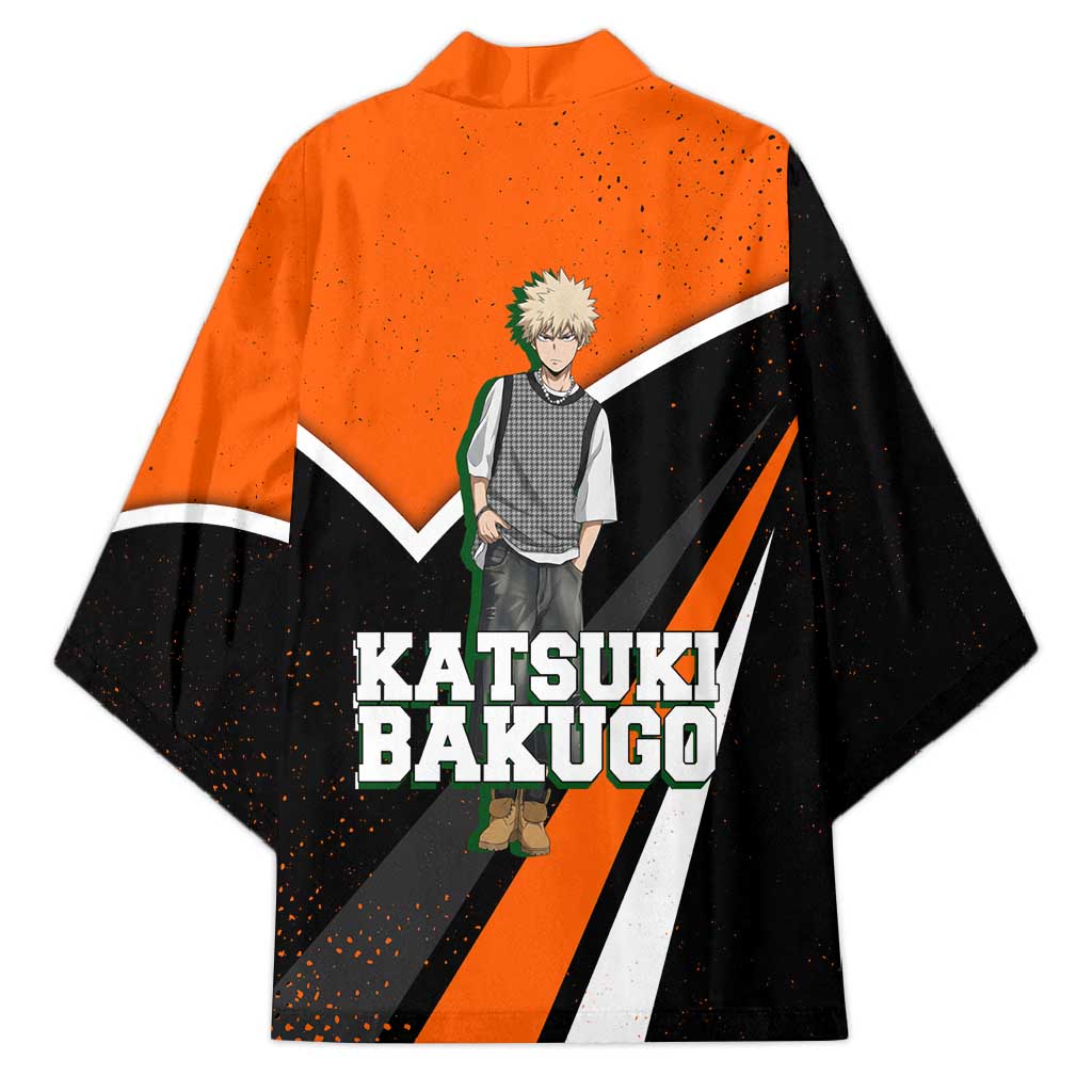 Katsuki Bakugo My Hero Academia Kimono Anime Grunge Splatter Graphic Style