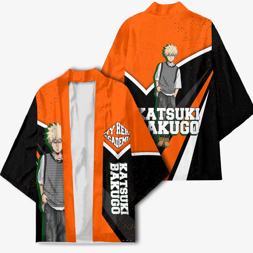 Katsuki Bakugo My Hero Academia Kimono Anime Grunge Splatter Graphic Style