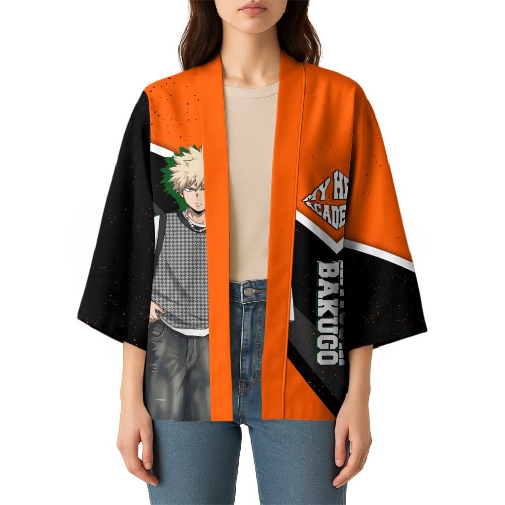 Katsuki Bakugo My Hero Academia Kimono Anime Grunge Splatter Graphic Style