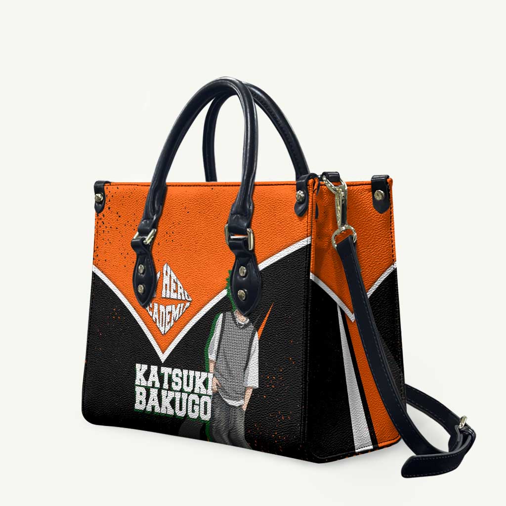 Katsuki Bakugo My Hero Academia Leather Bag Anime Grunge Splatter Graphic Style