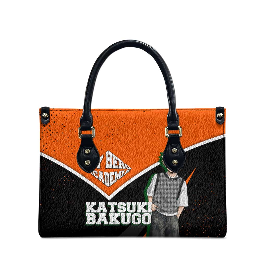 Katsuki Bakugo My Hero Academia Leather Bag Anime Grunge Splatter Graphic Style