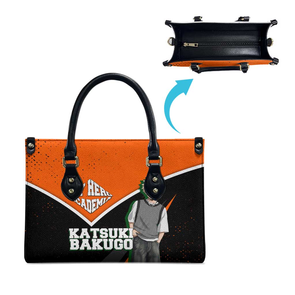 Katsuki Bakugo My Hero Academia Leather Bag Anime Grunge Splatter Graphic Style